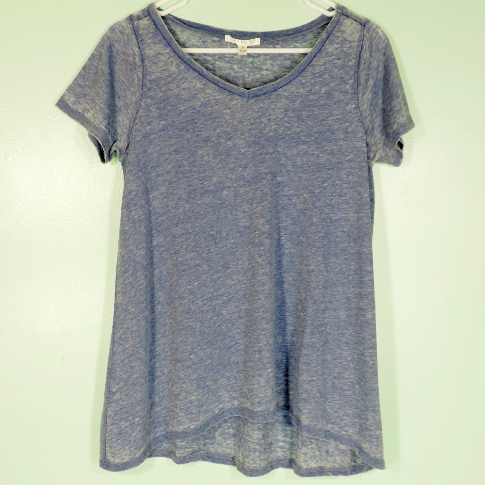 CYRUS  Blue short sleeve shirt with loose fit